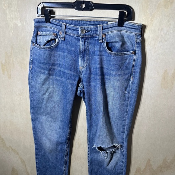 Rag & Bone Women’s Size 28 Classic Blue Denim Jeans. Dre Low-Rise Slim Boyfriend - Picture 2 of 10